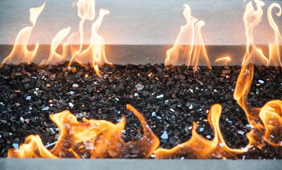 Outdoor fire place gas powered