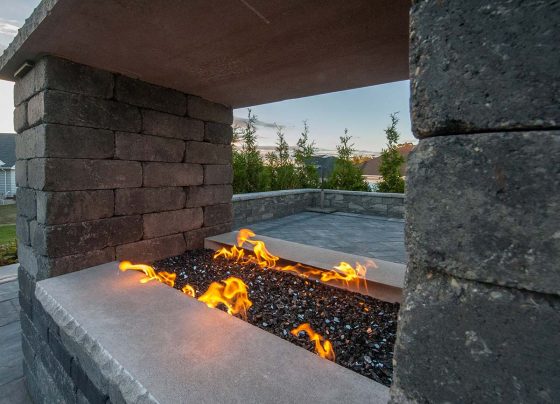Beautiful Outdoor Gas Fireplace