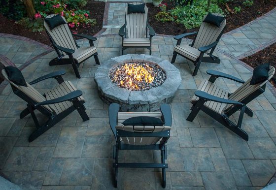 Stone Paver Gas Fire Pit